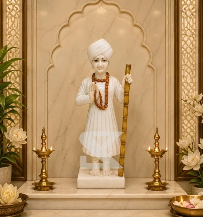 Custom Marble Jalaram Bapa Statue