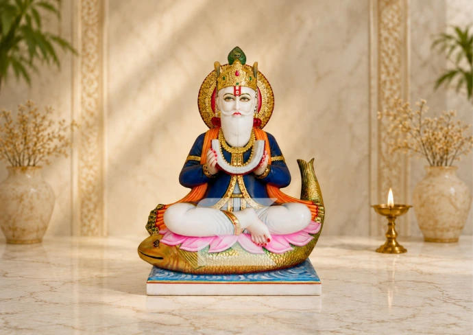 Marble Jhulelal Ji Statue