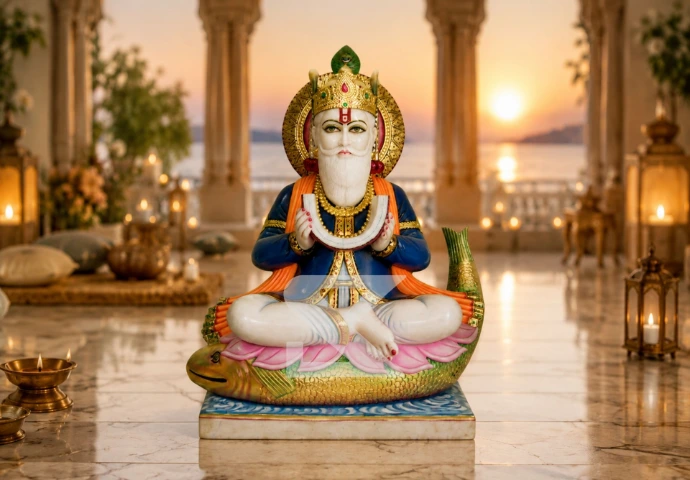 Marble Jhulelal Ji — Perfect For