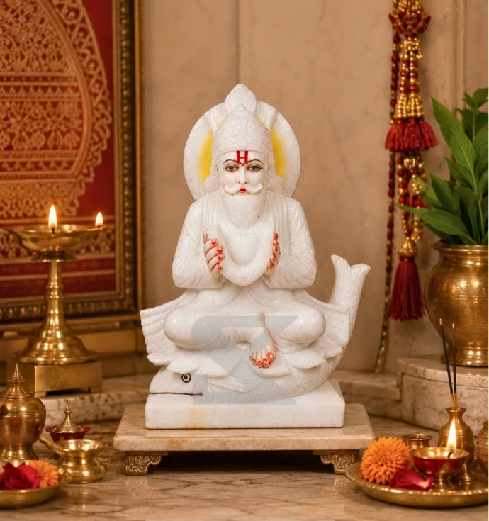 Custom Marble Jhulelal Ji Statue
