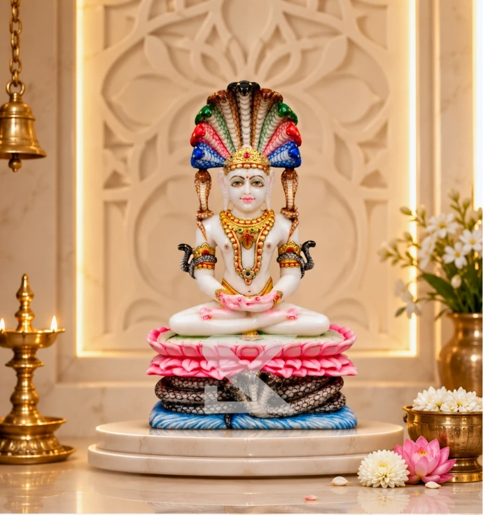 Custom Marble Parshvanath Statue