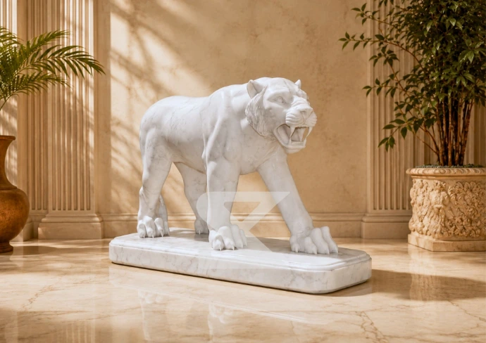 Marble Lion Statue