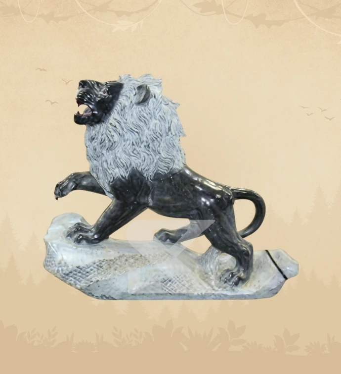 Royal Painted Lion — SKM-LIO-05 — Marble Lion Statue