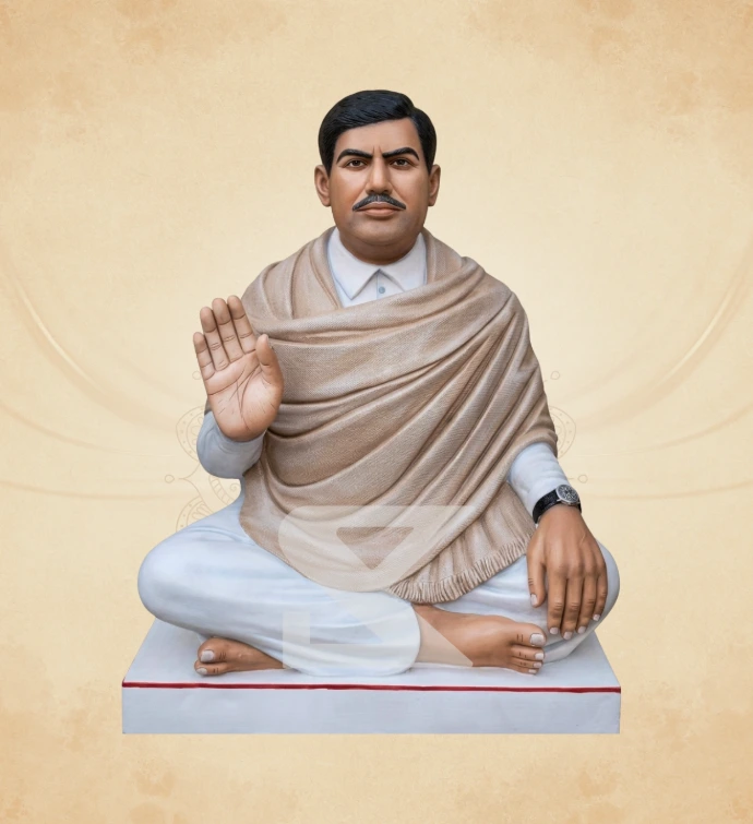 Seated Portrait Statue — SKM-FB-02 — Marble Full Body Statue