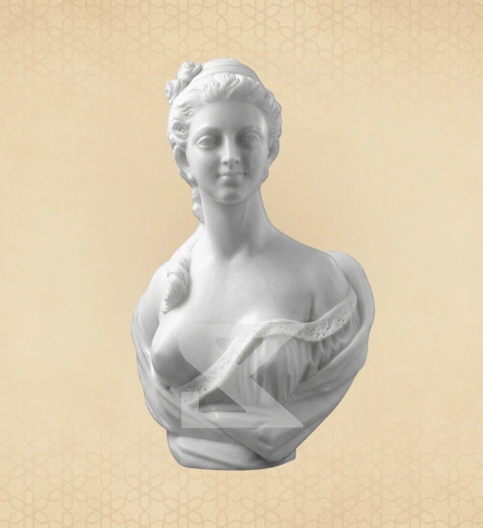 Draped Lady Bust — SKM-FG-15 — Marble Figurines