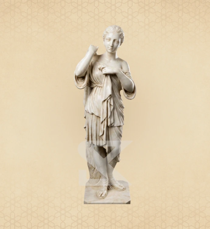 Standing Draped Lady — SKM-FG-17 — Marble Figurines