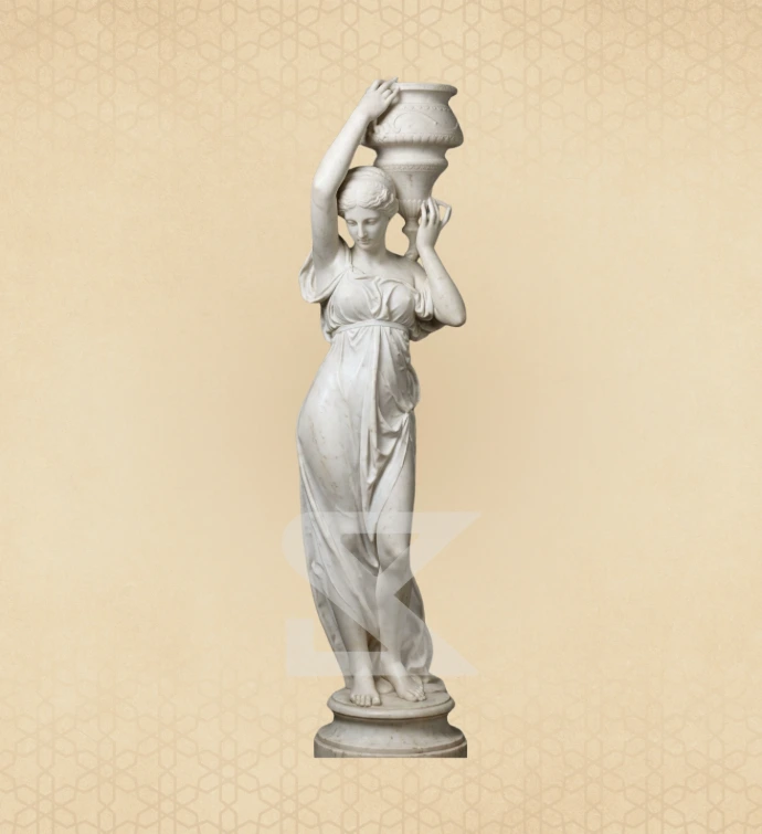 Marble Water Bearer — SKM-FG-18 — Marble Figurines