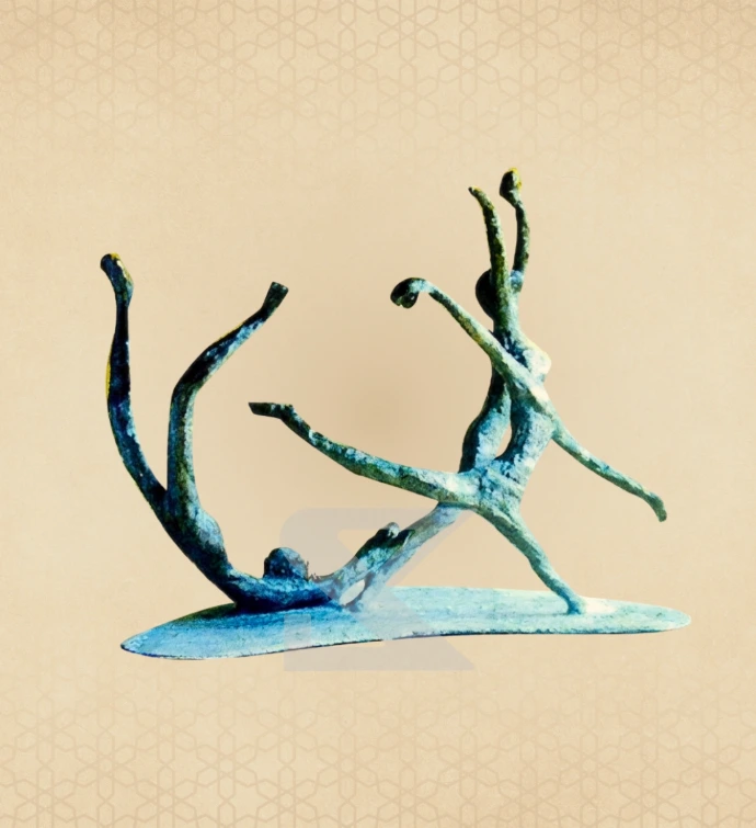 Abstract Dancing Figures — SKM-FG-08 — Marble Figurines