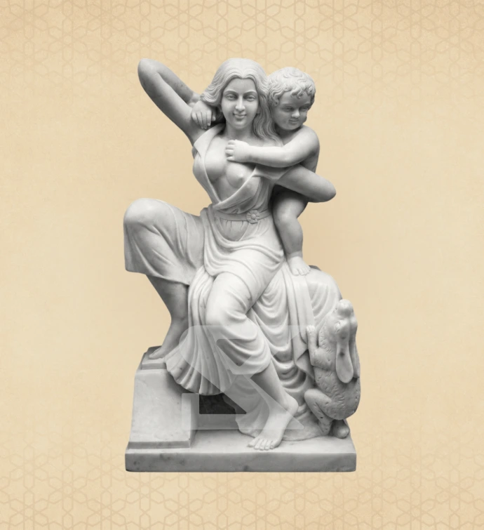 Mother with Children Group — SKM-FG-28 — Marble Figurines