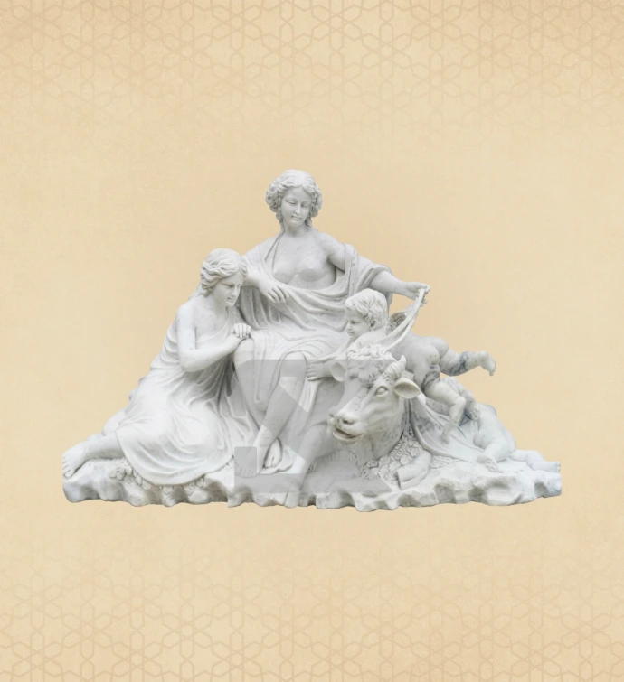 Grand Allegorical Tableau — SKM-FG-32 — Marble Figurines