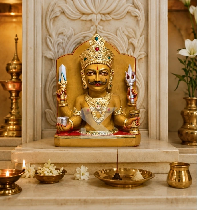 Custom Marble Nakoda Bhairav Statue