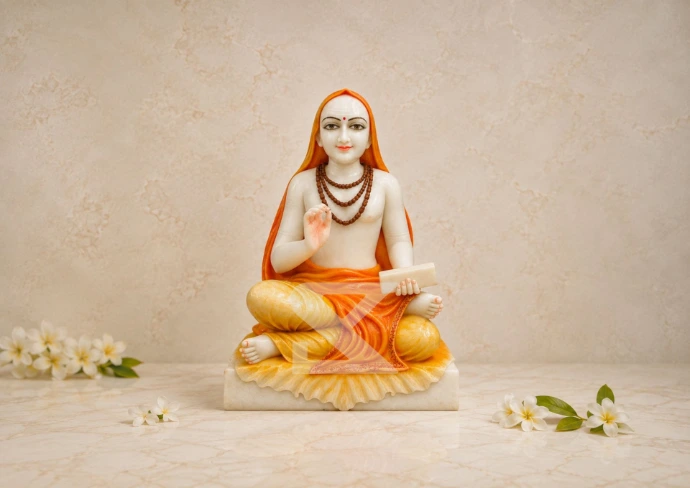 Marble Jagadguru Shri Adi Shankaracharya Statue — Shilakrut