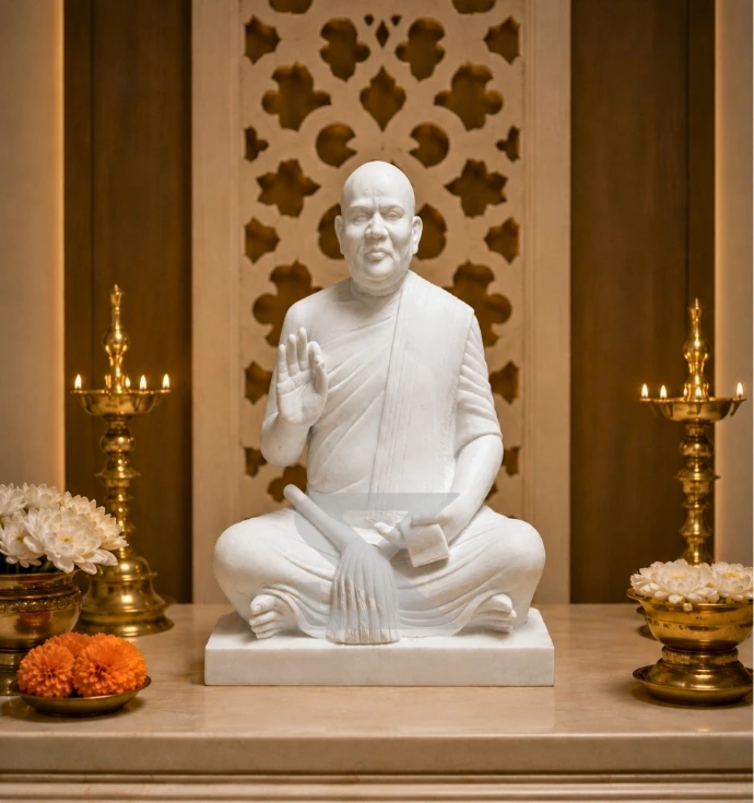 Custom Marble Shri Padamprabh Surishwer Ji Statue