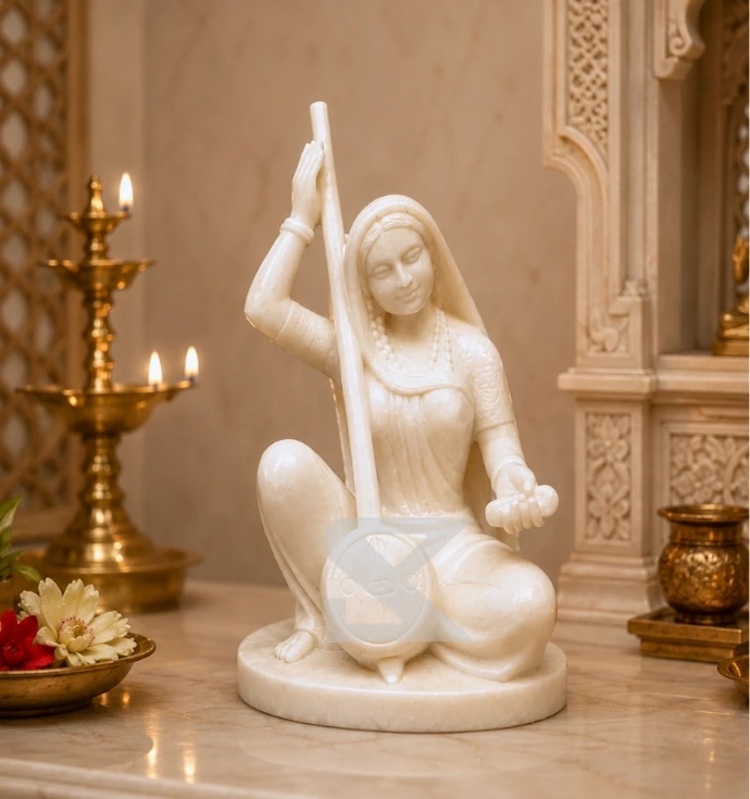 Custom Marble Meera Bai Statue