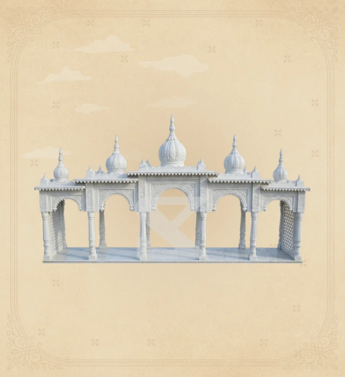 Marble Home Temple — Design 04 — SKM-HMT-04