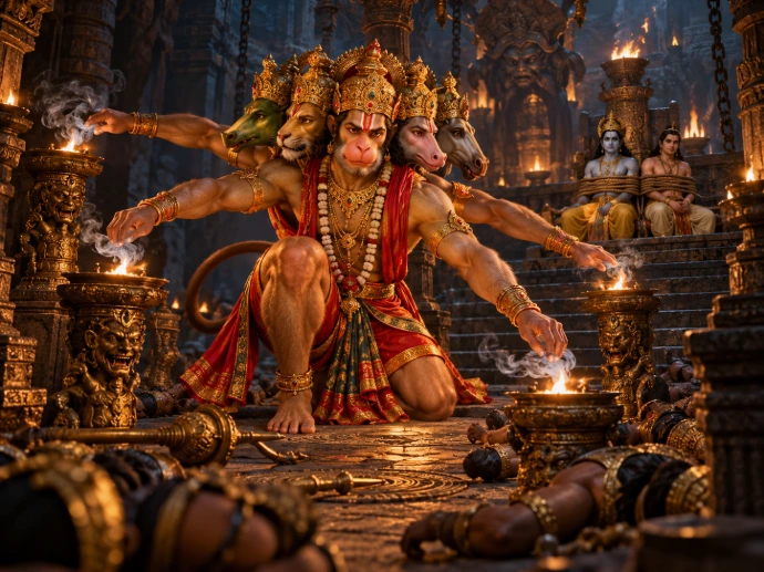 Panchmukhi Hanuman devotional imagery